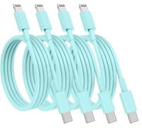 (4pack 1M+2M) USB C to Lightning Cable Apple MFi Certified,iPhone Fast Charger Cable USB-C Charging Cord for iPhone 14/13/12/14 Pro Max/12 Mini/11/11PRO/XS/Max/XR/X/8Plus/iPad-Green