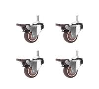 4Pack 2Inch Swivel Caster Wheels with Threaded Stem HeavyDuty Office Chair Wheels Furniture Casters for Carts Beds Cabinets Tables (BType Brake)