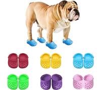 4Pack/2Pairs Pet Croc, Summer Dog Shoes, Puppy Candy Colors Sandals With Rugged Anti-Slip Sole, Breathable Comfortable Shoes Gift for Pet Festival