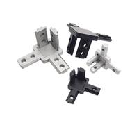 4pack 3-Way End Corner Bracket Connector for T Slot 2020 3030 4040 Aluminum Extrusion Profile 3-Dimensional Bracket Parts(2020 3 Way Sliver)