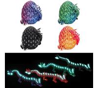 4Pack 3D Printed Dragon Eggs with Dragon Inside Set - Glow in The Dark Articulated Mini Fidget Animals, Interesting Decorative Gift, Home & Office Decor - Upgraded 2025 Collectible for Fantasy Fans