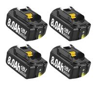 4Pack 8.0Ah 18V BL1860 Replacemnet for Makita Battery Compatible with Makita 18V Battery BL1860 BL1860B BL1850 BL1840 BL1830 DC18RA DC18RC DC18RD (4PACK)
