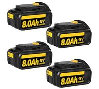 4Pack 8.0Ah/8000mAh 18V Replacement for Dewalt Battery Compatible with Dewalt 18V Battery DCB184 DCB180 DCB181 DCB182 DCB183 DCB184B-XJ DCB185 with LED Indicator Replacement Battery for Power Tools