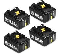 4Pack 8.0Ah BL1860B Replacement for Makita 18V Batteries Compatible with Makita Batteries BL1850 BL1830 BL1860B BL1860 BL1830B BL1840 BL1820 BL1815 BL1835 BL1845 LXT-400 with LED Indicator