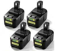 4PACK 8.0Ah P108 Replacement for Ryobi Battery 18V Compatible for Ryobi Battery RB18L50 RB18L25 RB18L40 RB18L15 RB18L13 P102 P103 P104 P105 P106 P107