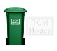 4pack Bin Numbers for Wheelie Bins,Personalised Bin Stickers,Weatherproof Vinyl Dustbin Number Stickers,Custom Dustbin Labels with House Number Street Name