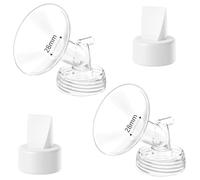 4pack Breast Pump Parts, 2pcs 28mm Flange and 2pcs Duckbill Valves for Spectra/Motif Luna/Amada MYA Breast pumps Parts, for Spectra S2 S1 9 Plus Parts, Replace to Spectra Flange Spectra Duckbill Valve