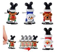 4Pack Christmas Wind Up Toy Funny Jumping Toys Xmas GiftToys,Spring&Wind Up Small Toy for Kids Party Bag, Walking Clockwork Toys for Kids Christmas Party Favors Stocking Stuffers Cracker Gift Fillers