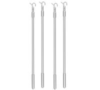 4pack Clothes Hook Pole Adjustable 33cm-61cm Telescopic Window Pole Rod Opener Closet Coat Rack Hook Rod for Blinds Closets Ceilings