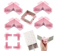 4Pack Corner Guides Cartonnage Corner Holding Tool Corner/Divider Assembly (3 mm, 2 mm, 1.5 mm, 1 mm Wide) for Book Covers, Chipboard Boxes, Dioramas