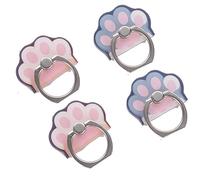 4Pack Cute Phone Ring Holder, Cats Paw Animal Footprint 360 Rotation Finger Ring Stand Kickstand Grip Mount for Cellphones (Paw)
