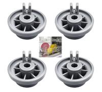 4Pack Dishwasher Lower Rack Wheel Replacement Parts For Bosch Dishwasher Wheels For Neff Dishwasher Wheels, Lower Basket Wheels for Siemens/Beko/Kenmore