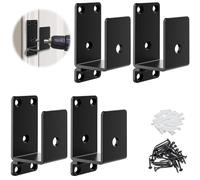4Pack Door Barricade Brackets,2x4 Heavy Duty Door Security Brackets for 2 x 4 Lumber,Open Bar Holder Steel U Bracket Door Security bar fit for Indoor,Outdoor Door Security