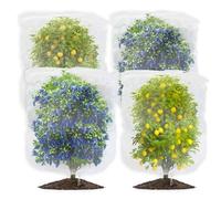 4Pack Fruit Tree Netting Bird Protection, 200x200cm 6.5x6.5ft Fine Mesh Bags Garden Netting for Veg Patch Blueberry Bird Nettings for Trees Bush Nettings Strawberry Fruit Netting