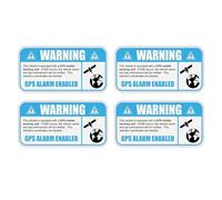 4Pack GPS Sticker Security Tracking Vehicle Decal Self Adhesive Warning Anti Theft Sticker for Car Home Window Bumper