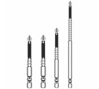 4Pack High-Magnetic Screwdriver Drill Bit Set, Magnetic Screwdriver Bits Anti Slip Precision & Durable Alloy Steel Screw Holder for Electric Drivers & Drills (6.5cm+7cm+9cm+15cm)