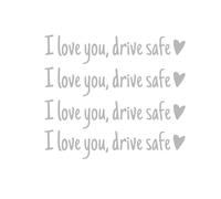 4PACK I Love You Drive Safe Sticker,Car Rearview Mirror Decal,Vinyl Rearview Mirror Sticker Cute Car Decals with Heart Safe Driving Stickers Women Driver Gifts Accessories for Driver Gifts