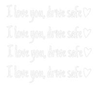 4Pack I Love You Driving Safe Mirror Sticker,Drive Safe I Love You Rearview Decal,I L-ove You Drive S-afe Sticker with Heart,Rearview Mirror Decal Christmas Valentines Day Gifts for Family, Her, Him