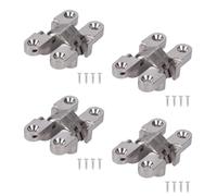 4Pack Low Noises Door Screen Hinge Invisible Hinge for Screen and Table Flap Crossed Hinges for Cabinet Panel