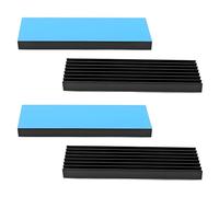 4Pack M.2 SSD Heatsink Aluminium Cooler Thermal Tape for M.2 2280 NVMe | Aluminium Heatsink Cooling Fin with Thermal Adhesive Tape, Compatible with M.2 2280 SSD, WiFi Routers Electronics，70x22x6mm