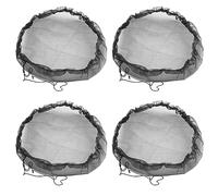 4Pack Mesh Cover for Rain Barrels, Rainwater Collector Tank Net Cover, Rain Water Collection Bucket Netting with Drawstring to Keep Mosquito, Fallen Leaves Debris from Rain Barrel, 38 Inch Diameter