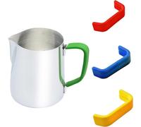 4Pack Multicoloured Silicone Sleeves for Milk Frothing Jugs, Heat Resistant Handle Covers for Preventing Cross Contamination Between Different Milk Type (Small)