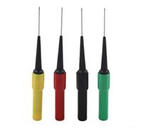 4Pack Multimeter Test Probes with Replaceable Needle & Wire Piercing Hook - Anti-Breakage 4mm Banana for Automotive HVAC Electrical Testing