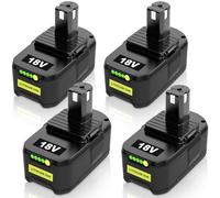 4Pack P108 8.0AH 18V Replacement for Ryobi 18V Batteries Li-ion with LED Indicators Compatible with Ryobi Battery RB18L50 RB18L40 RB18L25 RB18L15 RB18L13 P102 P103 P104 P105 P106 P107