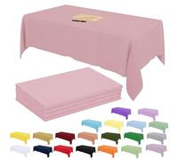 4Pack Plastic Baby Pink Table Cloth Party for Rectangle Tables,137x274cm Decorative Paper Table Cloths for Parties Disposable,Macaron Pink Party Decorations Table Cover for Picnic,Baby Shower,Birthday