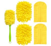 4Pack Reusable Duster Compatible with Swiffer Hand Duster Refill Microfiber 360 Heavy Duty Dusters Refills Washable Duster Pads for Cleaning Ceiling Fan Hardwoods Window(Handle is Not Included)
