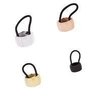 4pack Rhinestones Embellished Hair Tie Stylish Ponytail Holder Simple Hair Tie For Daily Wear And Gifts Durability Hair Holder