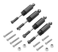4Pack Share Goo Metal Shock Absorber Kit Damper Suspension Upgrade Part Compatible with WPL 1/16 C14 C24 RC Crawler Off-Road Car Truck (Black)