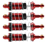 4Pack ShareGoo RC Car Shock Absorbers Metal Shocks Damper Compatible with MJX Hyper Go 14301 14302 14303 1/14 RC Car Upgrades Part (Red)