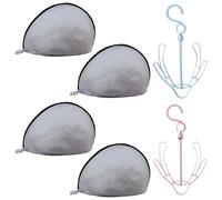 4Pack Shoe Washing Machine Bag, Mesh Trainer Washing Machine Bag with 2 Shoes Hanger, Shoe Laundry Bags with Zip Closure for Sneakers Socks Bras Storage & Travel