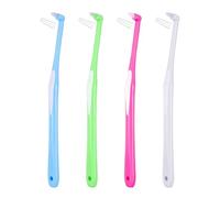 4Pack Single Tufts Dentals Brushes Ergonomic Handle for Cleaning Around Work Toothbrush for Gaps