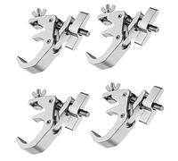4Pack Stage Light Clamps Hook,440 lb Load Capacity Aluminum Alloy Truss C-Clamp,Fit 1.6-2.0inch OD Tube for DJ Lighting Projector Par Lights Spot Lights Stage Lighting Accessories