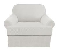 4Pack Stretch Sofa Covers for Sofas Soft Furniture Slipcovers with 3 Shapes Ivory ColorDurable Easy to Clean Perfect for Home Decor
