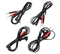 4Pack Tens Machine Replacement Leads, 90° Head Flexible Electrode Wire Cables for TENS Units EMS with 2mm Pin Connectors, Electrotherapy Accessories
