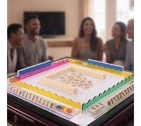 4Pack Tortoise Shell Acrylic Mahjong Rack Set, Mahjong Racks with Pushers, Majiang Tile Holder Acrylic Mahjongs Racks Fully Detachable Magnetic Pushers, 18 Inch Extended Length