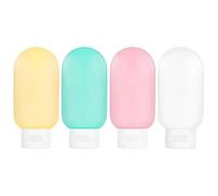 4Pack Travel Bottles Set for Toiletries Containers Kit Leak Proof Refillable Squeeze Cosmetic Airplane Essential for Shampoo Conditioner