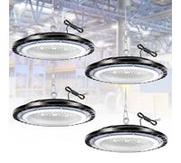 4Pack UFO LED Work Lights - 150W High Bay Garage/Shop Lights (equiv. 600W MH/HPS) - 21000lm, IP66 Waterproof for Barn, Workshop, Warehouse, Factory