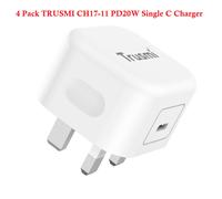 4Pack USB-C 20W Fast Charger PD Wall Plug for iPhone iPad Samsung Android
