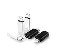 4Pack USB C Female to Lightning Male Adapter for iPhone 12 11 mini XR/XS/SE/7/8/X/Plus/Pro Max for Ipad Mini Type Compatible with Charging Data Transmission Connect Charger Connector Cable Converter
