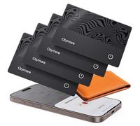 4Pack Wallet Tracker Card,for Airtag Wallet Bluetooth Tracker | for Apple Air tag Find My[Apple MFi Certified] (iOS Only) IP68 Waterproof, Item Locator for Bags,Luggage,Passport, ID