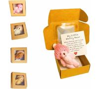 4Pack Worry Bear in a Box,Worry Bear,Handmade Mini Plush Bears,Emotional Support Plush Positive for Christmas and Valentine's Day & Mother's Day,Decoration for Lovers and Friends (Pink)
