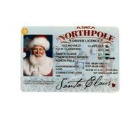 4packs Christmas Decorations 2023 Xmas Santa's Sleigh Lost License Driving License Santa