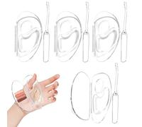 4Packs Foldable Acrylic Makeup Mixing Palette, Foundation Plate with Storage Groove and 6.3in Matching Spatula, Portable Makeup Tool for Concealer, Cream Blush, Nail Polish and Art Paints