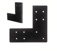 4packs L-Shape Flat Angle Bracket Large L Brackets ,Heavy Duty Connector Brace, Building Products Decorative Knee Braces Angle Brackets for Wood DIY L Shelf Brackets