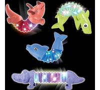 4Packs Pop Tubes Animal Toy,Sensory Tubesfor Kids,Glow in The Dark Fidget Toys for Autism Stress Relief,Party Supplies for Christmas Halloween Birthday