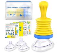 4Packs Portable Assist Kit Helps to Remove Clogged Objects, Convenient Anti Choking Device Kit for Children and Adult, Includes Different Size XS/S/M/L and 1pcs Hook by BlessEase
